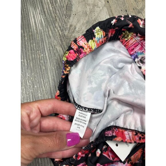 Set of 2 Floral Leggings L/XL Large XL NEW NWT Black Pink Rue21 Docele - Picture 5 of 5